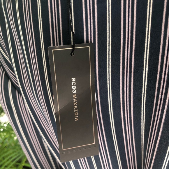 Striped Tie Wrap Blouse ( NEW) Beautiful - Picture 7 of 13